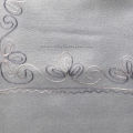 Silver Color Embroidered Shawl / 70% Pashmina 30% Silk. 