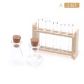 Toys 1Set 1:12 Dollhouse Miniature Test Tube Measuring Cup with Rack Laboratory Model Decor Toy Doll House Accessories JUE. 