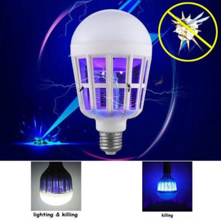 LED Mosquito Killer Lamp Electric Fly Bug Insect Killer Light Bulb