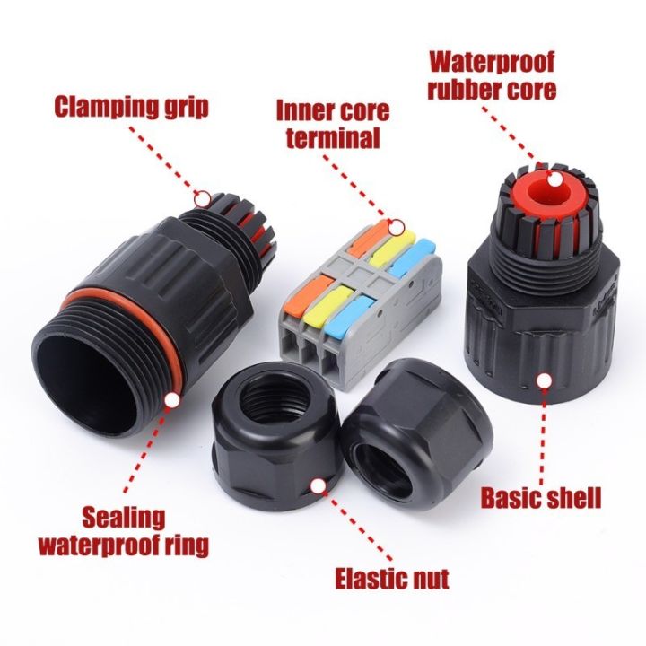 1Pc%20IP68%20Electrical%20Waterproof%20Dustproof%20Connector%20Wire%20Cable%202/3%20Pin%20Plug%20Straight%20Quick%20Push%20in%20Terminal%20Block%20Conductor%20Connector%20-%20Image%208
