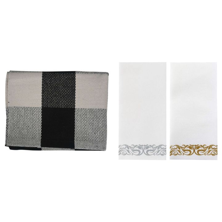 1 Pcs Cotton Rugs & 100 Pcs Disposable Hand Towels Paper