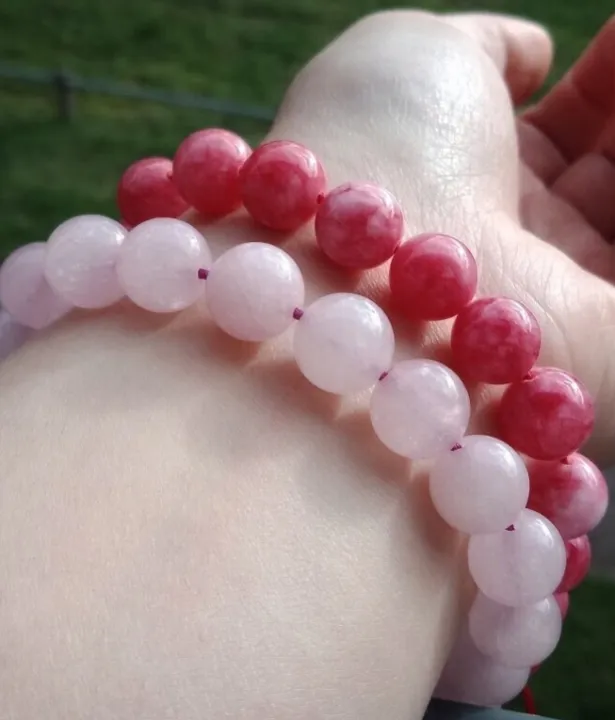 Rose%20Quartz%20Stones%20Beaded%20Bracelet%2010%20MM%20Beads%20For%20Women%20-%20Image%205