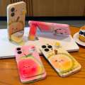 Couple Rotating Durian Guava Stand Compatible with Apple 16 Pro Phone Case iPhone 14 Max Xiaomi 15 Huawei Mate 70 Pura 80 K60 Honor 200 Reno 12 iQOO 13 Find X7. 