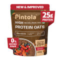 PINTOLA 25g High Protein Oats 400g, Dark Chocolate,No Refined Sugar, with Almonds Raisin, Pumpkin and Chia Seeds, 8g Fibre, Rolled Oats, Breakfast Cereals | Gluten Free. 