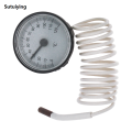 Sutuiying Dial Thermometer with 1.4m Capillary Tube Household Usage Indoor Original Temperature Gauge -40~+40℃/10-120℃ for Refrigerators Oven. 