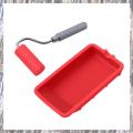 Mini Silicone Paint Roller Painting Decorating Kit 48mm Small Paint Roller Tray for Wall Painting Repair Brush. 