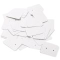 100PCS Small Blank Kraft Paper Ear Studs Earring Display Cards Price Label Tag Jewelry Cards Holder, 3.5 x 2.5cm (White). 