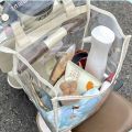New Large Capacity Electric Car Hanging Bag Multifunction Transparent Bicycle Front Storage Bag Waterproof Portable Electric Bike Hanging Bag. 