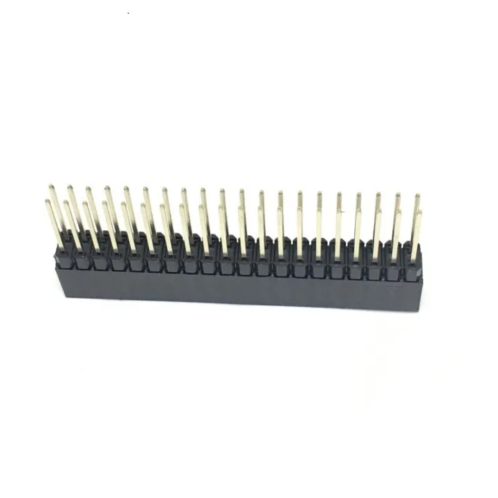 2.54MM%202%C3%9720%20Pin%20Female%20Double%20Row%20Straight%20Long%20Header%20Strip%20-%20Image%202