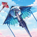 1 Piece 1.4M Large Dragon Kite For Kids And Adults Huge Pterosaur Kite Come Tail Easy To Fly Kites Outdoor Toy YUEYING. 