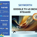 SKYWORTH TV 43STE6600 FHD Google TV Smart Television - 43" (43 INCH). 