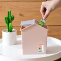Vylon Trash Can Mini Shake Lid Type Trash Can House Shape Desktop Trash Can Cute Waste Bin Storage Basket for Living Room Bedroom Office Desk Compost Bin for Kitchen. 