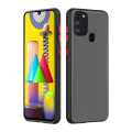 Samsung Galaxy M21 2021 / M21 / M30S | Smoke Transparent with Camera Protection | Black. 
