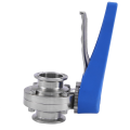 3X 1-1/2 Inch 38mm Sanitary 1.5 Inch Tri Clamp Butterfly Valve Squeeze Trigger for Homebrew Dairy Product. 