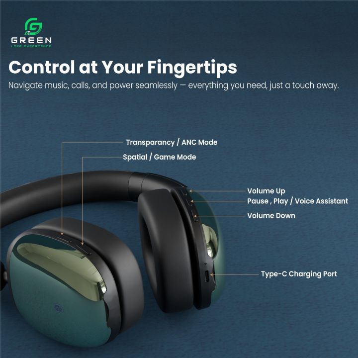Green%20Symphony%20Hybrid%20ANC%20Headphone%20(40-50dB)%20%7C%2045ms%20Low%20Latency%20%7C%20Spatial%20Audio%20Technology,%203D%20Experience%20%7C%20Changeable%20Cap%20%7C%20Foldable%20%7C%20JL5.4%20Bluetooth%20Version%20%7C%20100H%20Playtimes,%2080H%20For%20ANC%20%7C%205%20Mic%20%7C%201000mAh%20%7C%2040mm%20Driver%20%7C%20Ultra-Soft%20Cushions%20%7C%20IPX4%20-%20Image%206