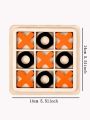 Montessori Wooden Tic Tac Toe Game - Mini Travel Board, Educational Toy for Baby & Toddlers, Interactive Puzzle for Family Fun, Party Games, Early Learning & Confidence Building. 