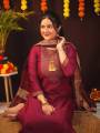 Women Cotton Blend Kurti Pant Dupatta Set Traditional Ethnic wear for Occasion Casual Festive Party Wedding. 