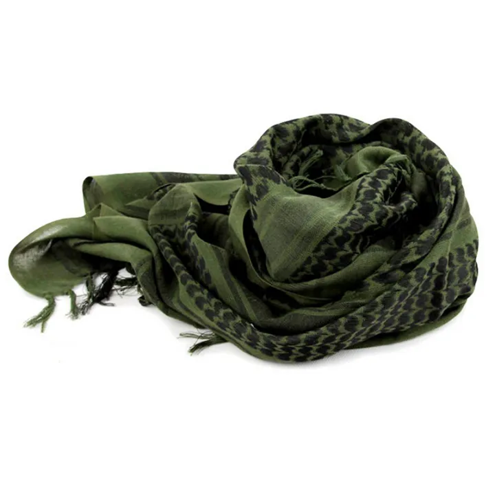 ARELENE%202X%20Unisex%20Scarf%20Polyester%20Tassel%20Arab%20Desert%20Shemagh,%20Green%20-%20Image%204