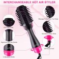 Wishora Premium 3-in-1 Hot Air Brush Hair Dryer Straightener Curler | One Step Hair Dryer & Volumizer | Rotating Blow Dryer Brush with Negative Ion Ceramic Technology | Anti-Scald Styling Brush for All Hair Types. 