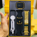 Linman G9 Ultra Pro Gold Smart Watch Hk 9Ultra Fendior New G9 Ultra Pro Gold UltLuxury ra Series i20 Ultra Suite with airpods Hk 9 Ultra Watch Wireless Charging. 