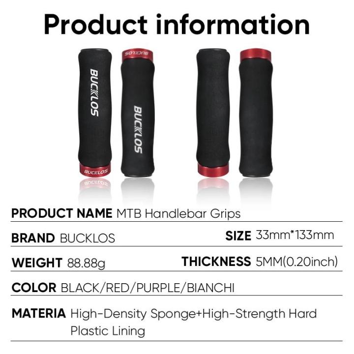 Brand%20new%20BUCKLOS%20Mtb%20Bicycle%20Grips%20Sponge%20Shock-absorbing%20Cycling%20Handlebar%20Sleeve%20Antislip%20Bike%20Handlebar%20Grip%20Comfort%20BMX%20Parts%20-%20Image%204