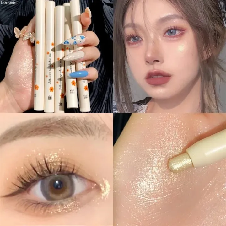 Uonevic%20Eyeshadow%20pencil%20glitter,%20silkworm%20diamond%20blue%20pencil%20makeup%20New%20highlighter,%20pearl%20brightener,%20gold%20silver%20eyeliner%20-%20Image%205