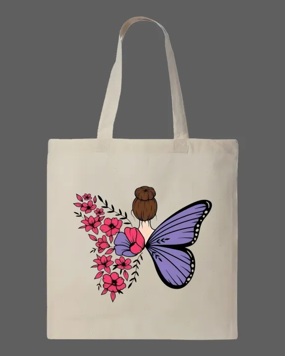 Minimalist%20Floral%20Fairy%20Butterfly%20Girl%20Printed%20Tote%20Bag%20%20%E2%80%93%20Eco-Friendly%20Cotton%20Shoulder%20Shopping%20Bag-White,%20Black%20-%20Image%202