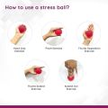 Flamingo Gel Exercise Ball For Wrist Muscles Strengthening And Stress Relief ( Soft Red ). 