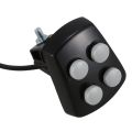 NCANRUI 2X Bicycle Cycling 4 Tones 6 LED Electronic LED Warning Lights Siren Horn Beeper Bell. 