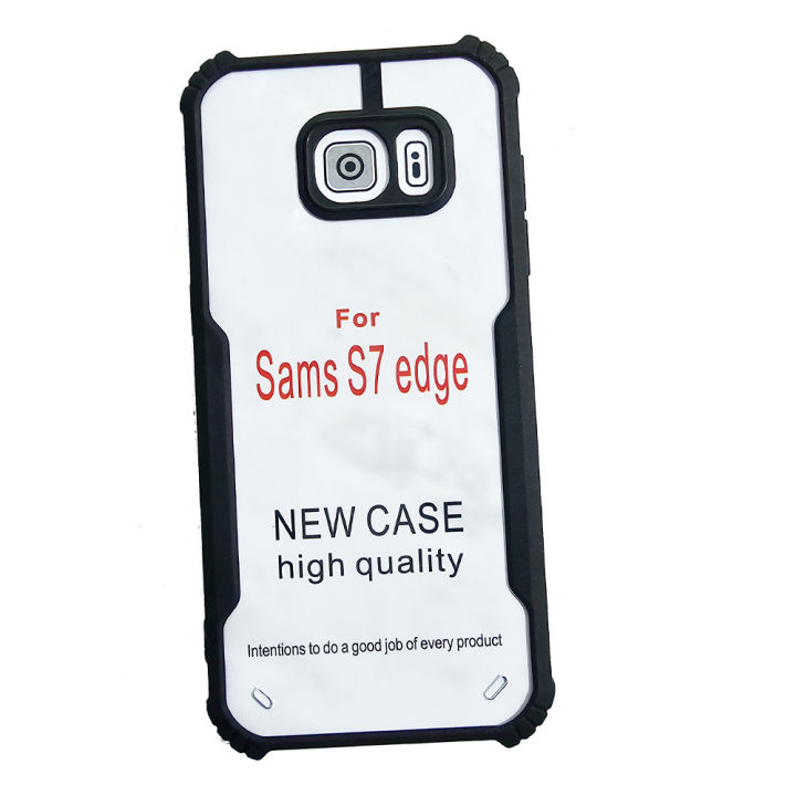 Bumper Case for Samsung Galaxy S7 Edge - 360 Degree Protection | Protective Design | Transparent Back Cover