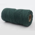 100 Meter Twisted Macrame Cord Dark Green Color 3Mm. 