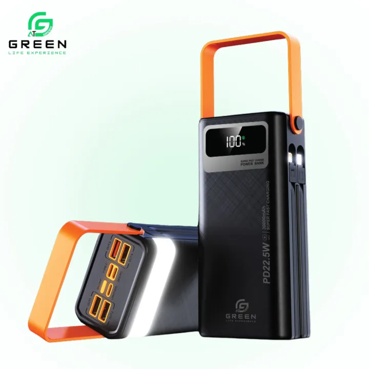 Green%20Thunder%20X4%20Powerbank%20%7C%20%2030000mAh%20PD%20Fast%20Charging%20%7C%20Removable%20Attach%20Wire%20%7C%20Emergency%20Flash%20Light%20%7C%2022.5W%20%7C%207%20Output%20Ports%20%7C%202%20Input%20Ports%20%7C%20Two%20Way%20PD%20Fast%20Charging%20%7C%20Digital%20Display%20%7C%20QC%203.0%20%7C%20Lithium%20polymer%20Large%20Capacity%20Battery%20%7C%20Portable%20-%20Image%202