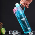 600ml Portable Water Bottle with Mist Spray: Creative Cover, Leak-proof, Ideal for Sport, Cycling, Gym, Beach. 