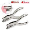 Single Hole Puncher Metal 3mm/6mm Pore Diameter Punch Pliers Hand Paper Scrapbooking Punches. 
