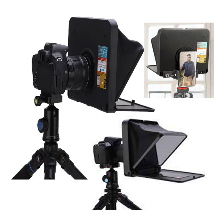 Teleprompter for Any Smartphones & DSLR Camera With Remote Control | For Online News Achor Teaching Vlog Live Streaming Telepromter | APP Compatible with iOS & Android System.