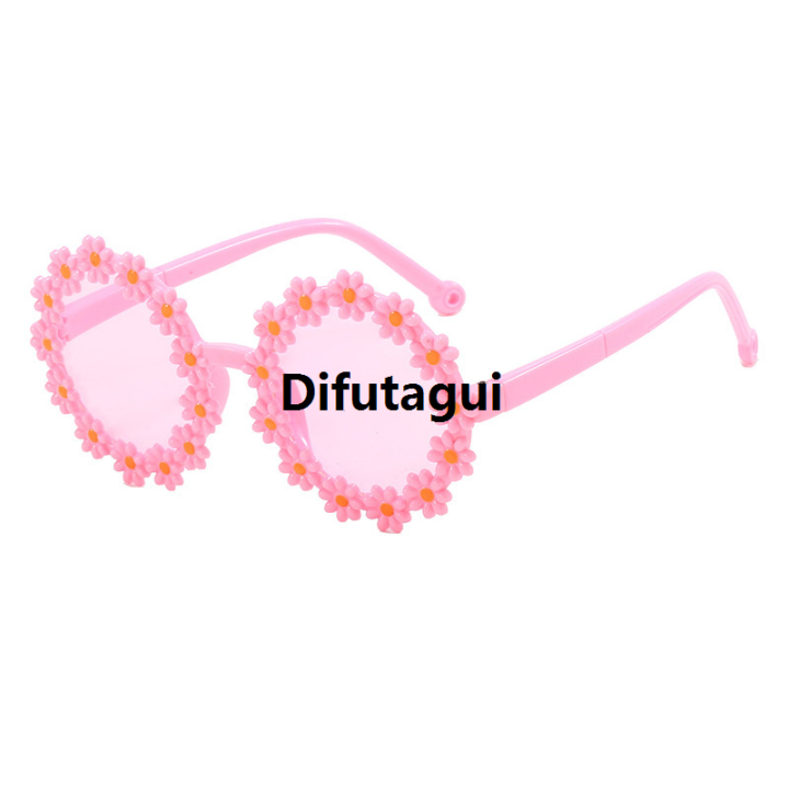 Difutagui%20High%20Quality%20%5B%20New%20%5D%20Outing%20Spring%20Sunglasses%20Trendy%20Cute%20Children%20Portable%20Daisy%20Glasses%20Children's%20Sunglasses%20Girl%20Cute%20Flowers%20Sunglasses%20-%20Image%203