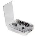 1 Set Cassette Player Full Transparent Shell Player Full Transparent Shell Cassette to MP3 Format Tape Player for Music. 