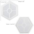 NAMUNY 8 Pack Hexagon Silicone Coaster Molds Silicone Resin Mold, Clear Epoxy Molds for Casting with Cement and Polymer Clay. 