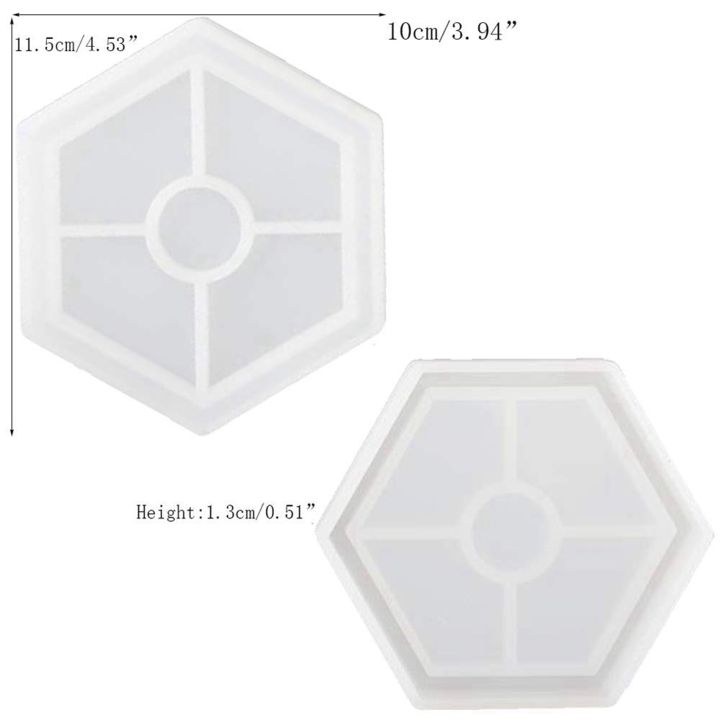 NAMUNY%208%20Pack%20Hexagon%20Silicone%20Coaster%20Molds%20Silicone%20Resin%20Mold,%20Clear%20Epoxy%20Molds%20for%20Casting%20with%20Cement%20and%20Polymer%20Clay%20-%20Image%207