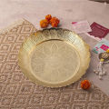 Axia Krafts  Typical Brass Plate-3.5 inches  Puja plate  Shagun plate  Pital plate  Axia Krafts. 