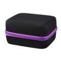 Nail polish holder carrying box essential oil perfume 10 bottles 6 colors essential oil box 30ml travel carrying pouch purple. 