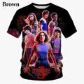 3D printed male fantasy horror movie weird new fashion hot selg kochi story tv women's casual crew neck t-shirt. 