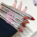 Cappuvini Silver Tube Matte Silk Smooth Crayon Lipstick Makeup 6 Colors Chocolate Brown Lipstick Stick Lip Gloss Korean Cosmetic. 