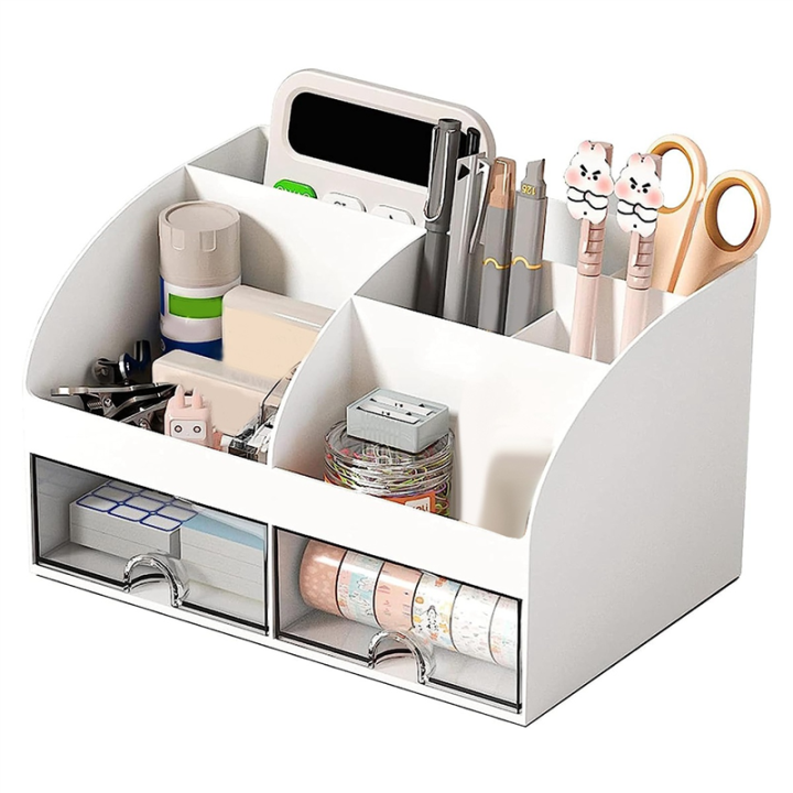 Desk%20Organiser-Office%20Organiser%20with%206%20Compartments%20and%202%20Small%20Drawers,%20Desk%20Storage%20Box%20for%20Pen%20Holders,%20Remote%20Pink%20-%20Image%209