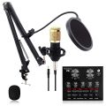 BM 800 Condenser Microphone With V8 Sound Card. 