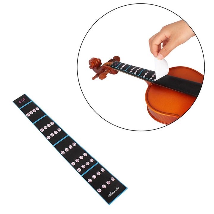 Beginner violin fingerboard ticker label practice