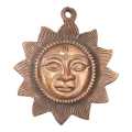 Copper Surya Devta Wall Hanging Height 3 Inches 75Gram. 