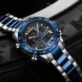 NAVIFORCE  Nf9171 Double Time Digital Analog Stainless Steel Waterproof Military Watch. 