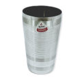 Stainless Steel Stripped Design Traditional Lassi Glass 650ml. 