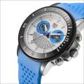 TVG genuine fashion multifunctional electronic watch men and women students watch sports watch waterproof luminous watch (White). 